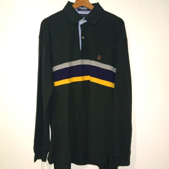Vintage Tommy Hilfiger Long Sleeve Polo - Picture 1 of 6